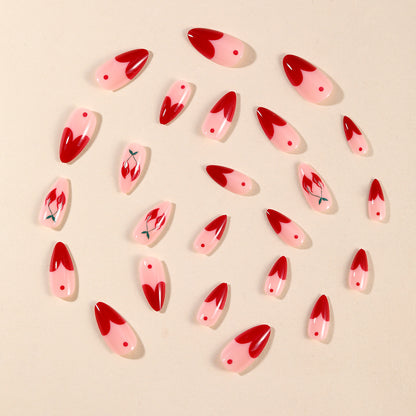 Blumen Herzförmiges Nagelkunst Set Brehn