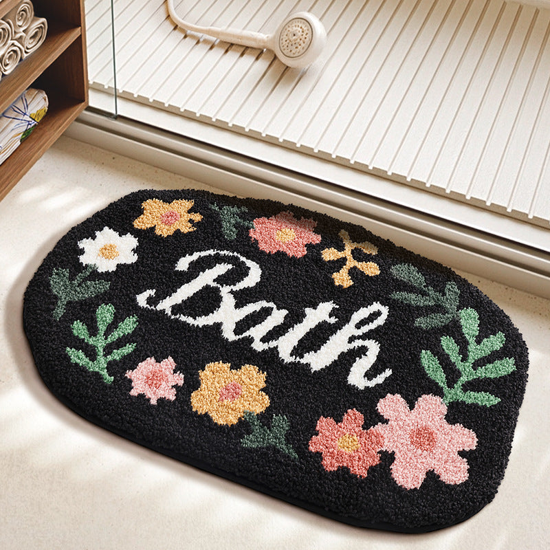 Texturiertes Blumen-Badezimmermatte Brehn