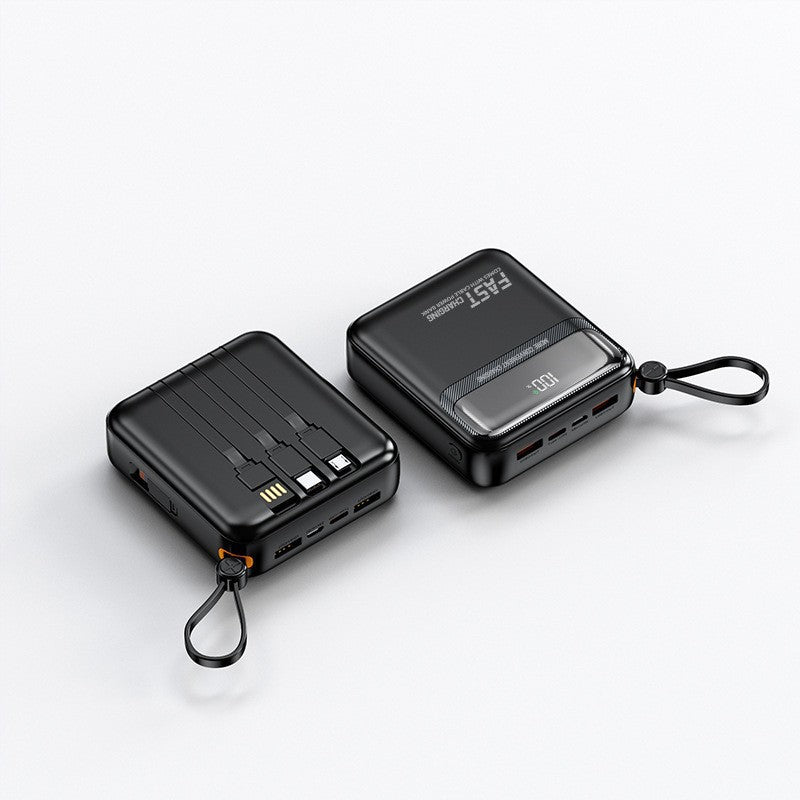 Tragbare Powerbank mit Integrierten Kabeln und Multifunktionalem Ladeanschluss Brehn