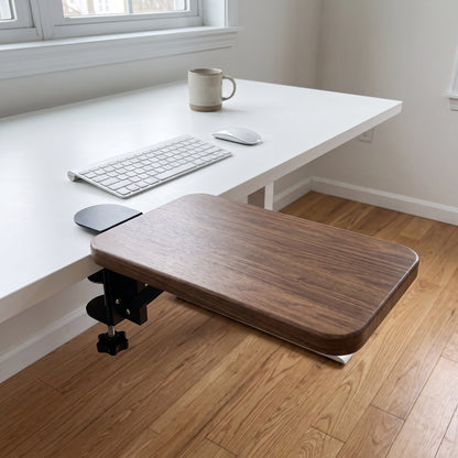 Unter-Desk Bambus Ausziehbare Arbeitsfläche Clamp-Montierte Tastatur- & Mausplattform