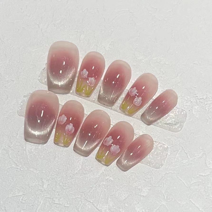 Floral Ombre Druck-Nägel Brehn