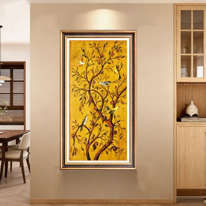 Elegante Blumenreiche Leinwand Wandkunst