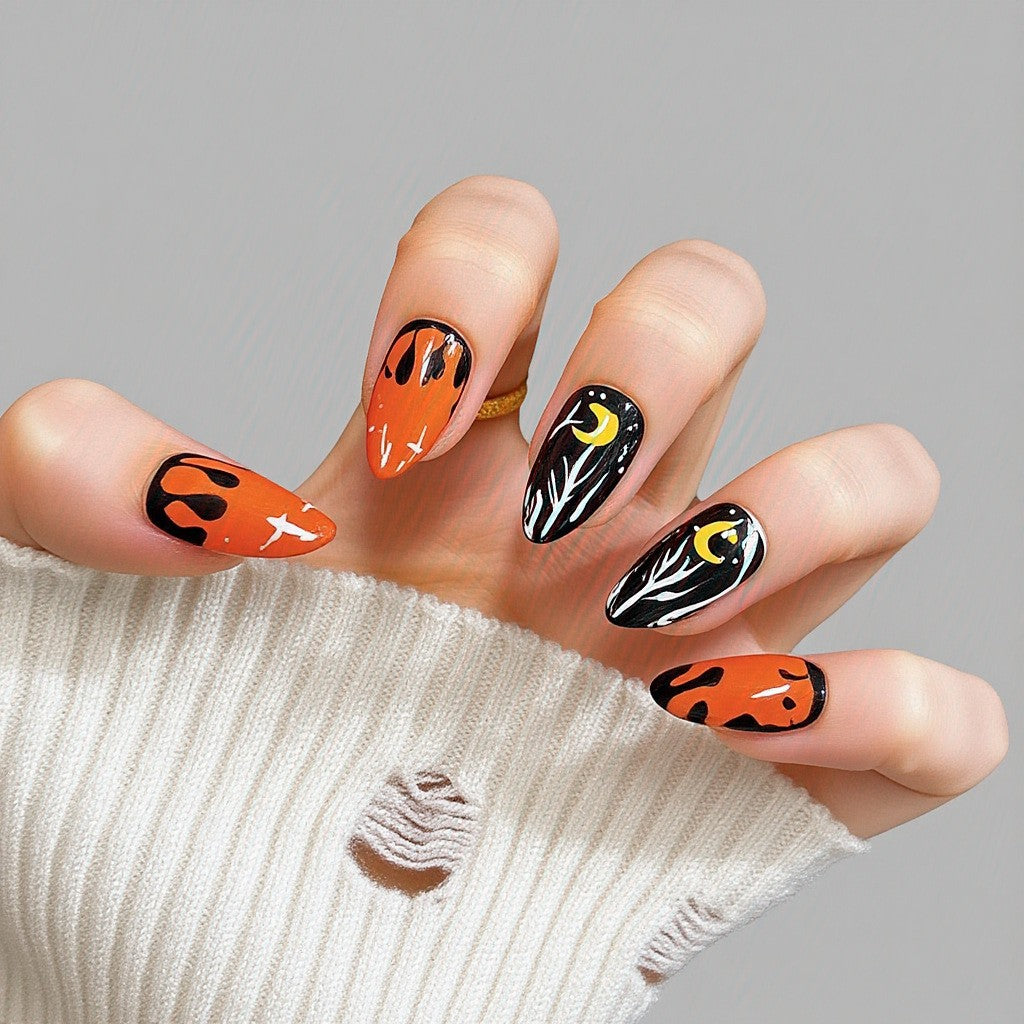 Kunstnägel Im Kreativen Halloween-Motiv Brehn