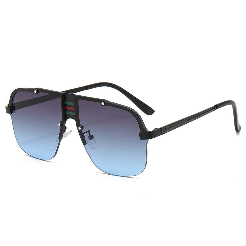 Damen Oversized Sonnenbrille mit einzigartigem, gradienten Gläsern und markantem Metallrahmen Brehn