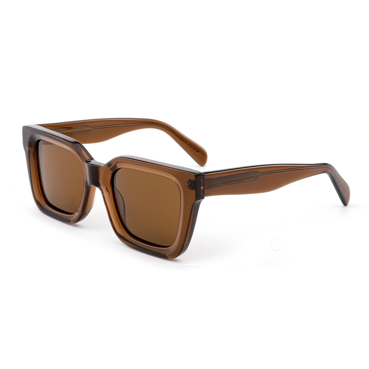 Damen stylische quadratische Sonnenbrille mit breitem Rahmen und UV-Schutz Brehn