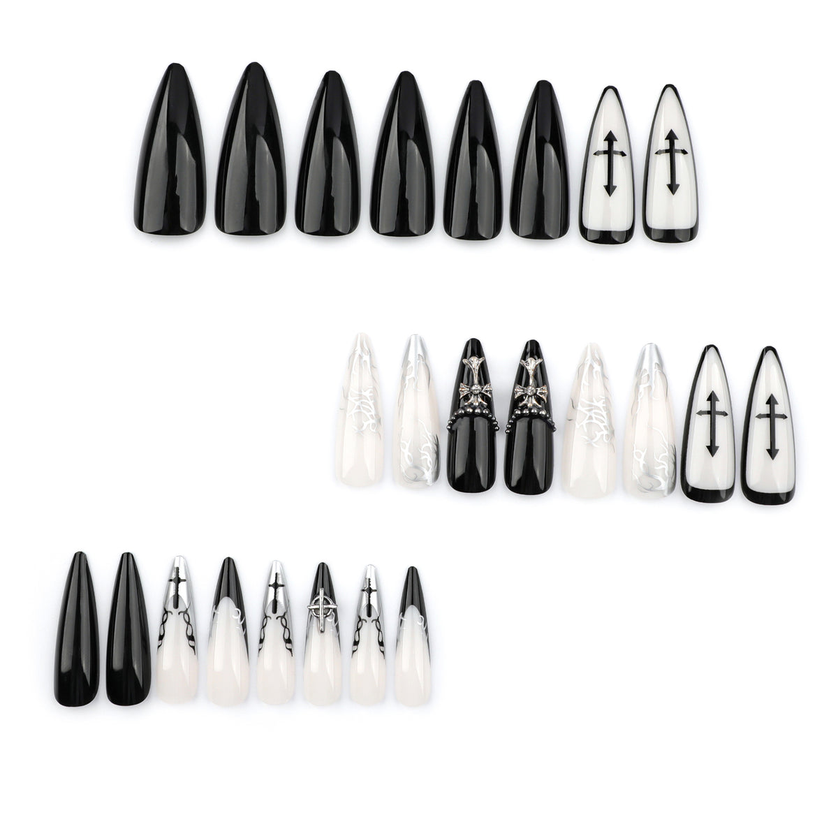 Kunstvolle Stiletto-Nägel mit einzigartigen 3D-Details und eleganten Akzenten Brehn