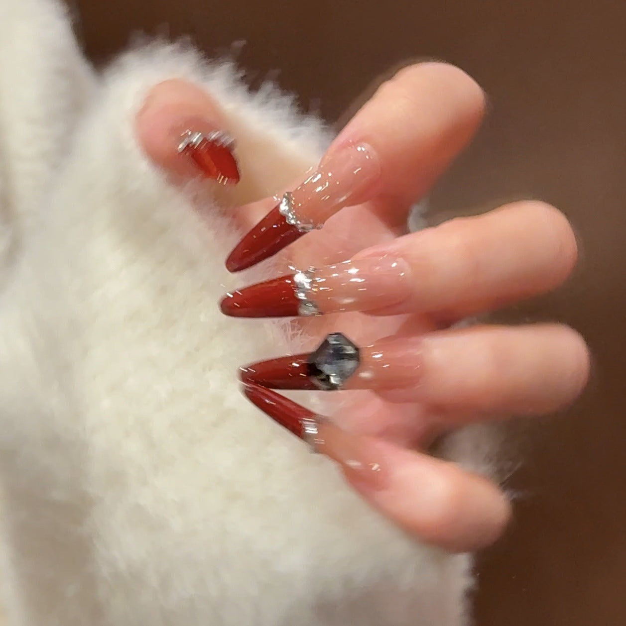 Dekorative Stiletto Nagelkunst Verlängerungen Brehn
