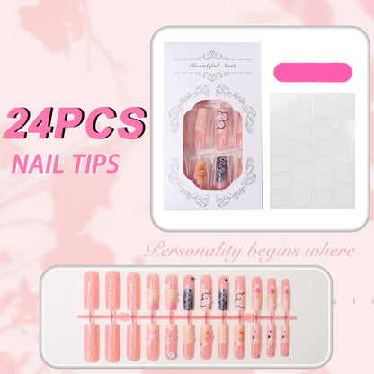 Blumenmotiv Press-On Nagelkunst Set Brehn