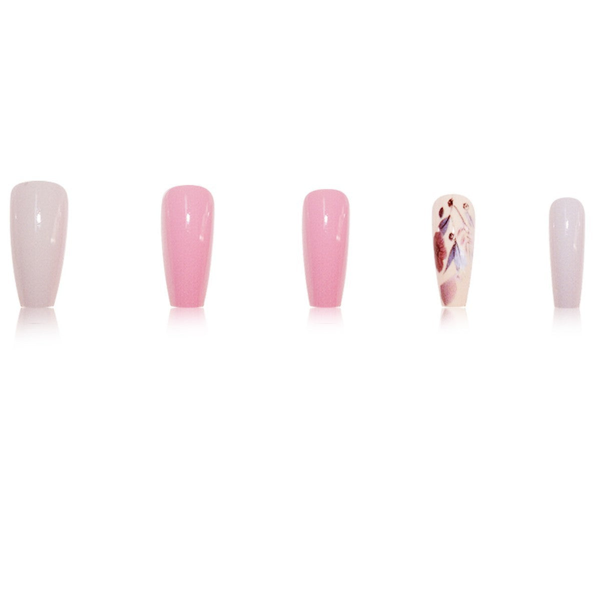 Botanische florale Press-On Nagelkunst Brehn