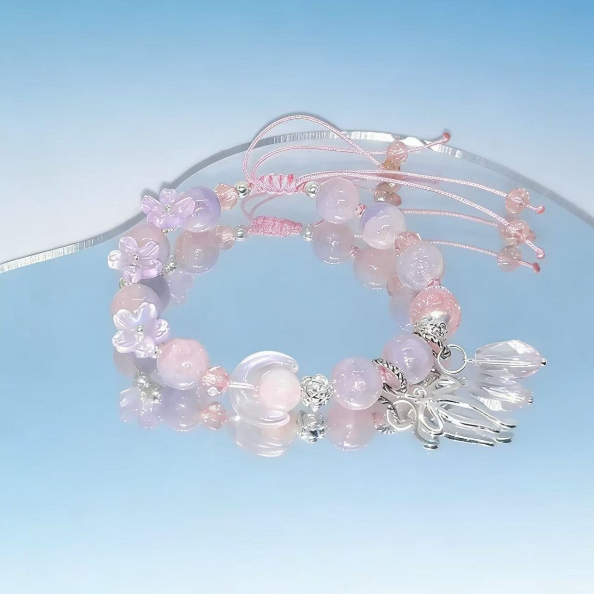 Handgefertigtes florales Perlen charm Armband Brehn