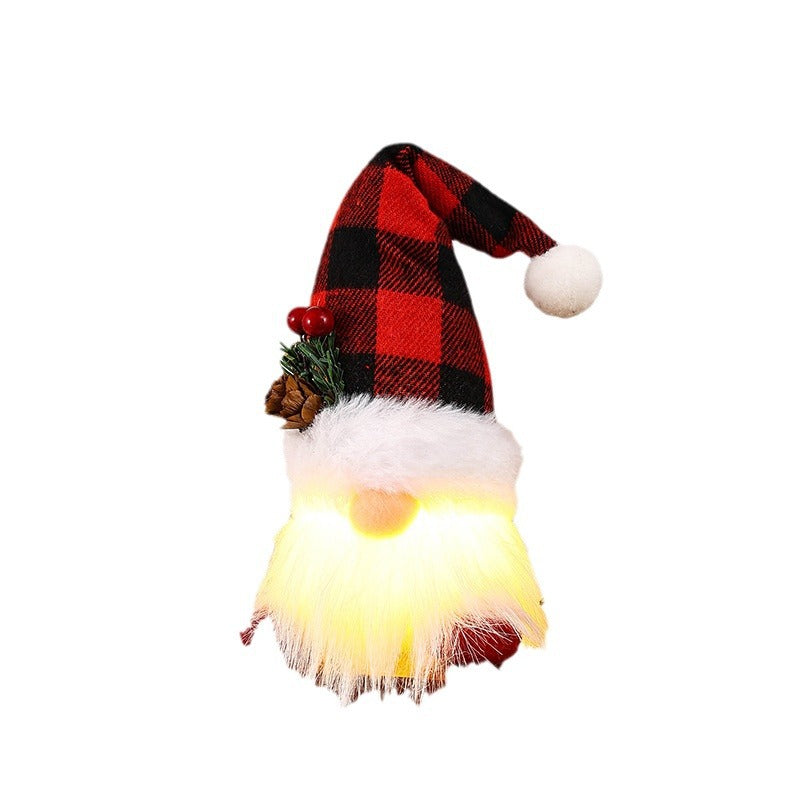 Beleuchtete Weihnachtsmann Figur Brehn