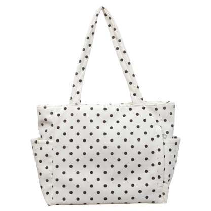 Geräumige Pünktchen-Canvas-Tasche