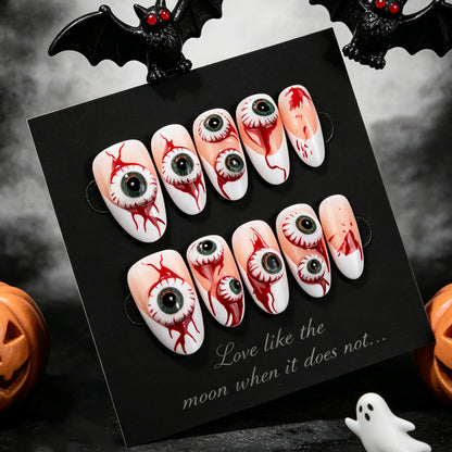 Halloween-Themen Horror-Effekt Press-On Nagelset