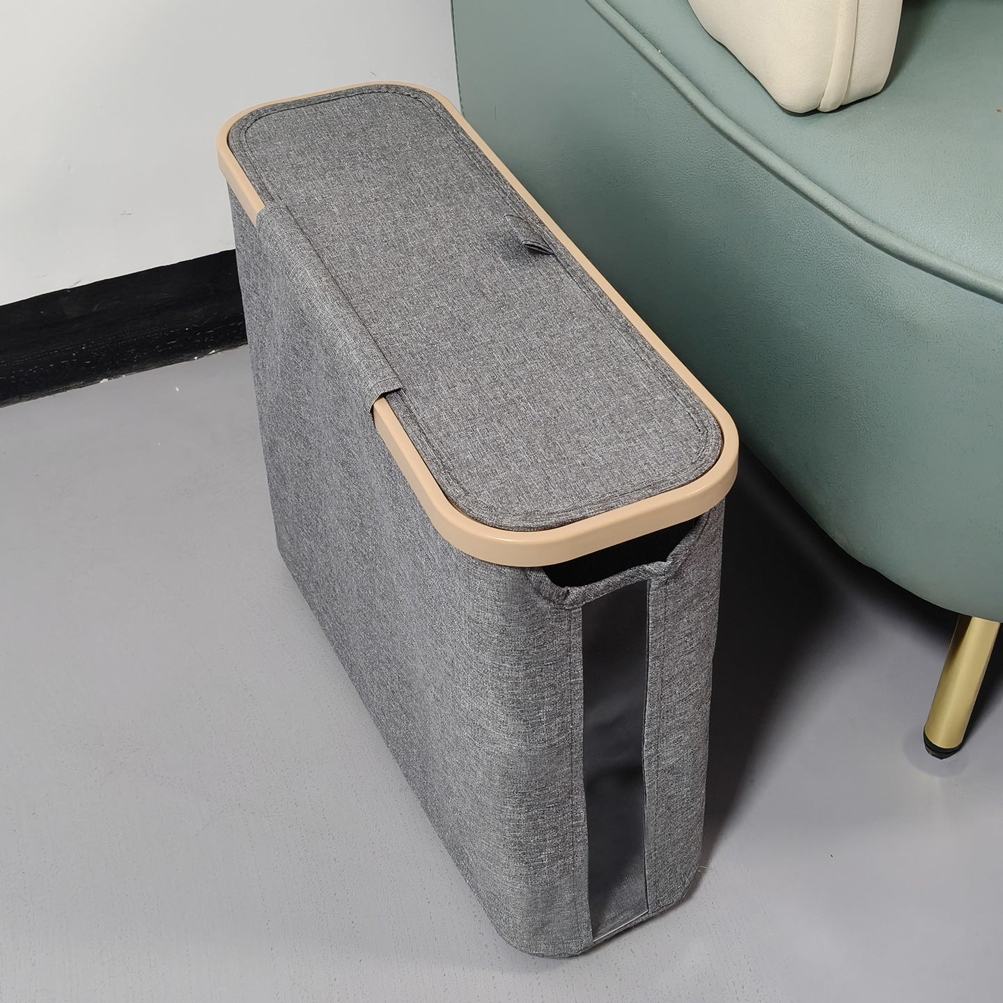 Eleganter und Funktionaler Stauraumkorb mit Praktischem Deckel Brehn