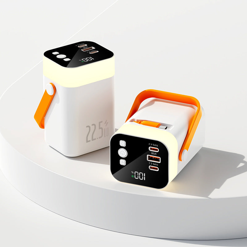 Praktische Powerbank mit Tragegriff und Mehrfachanschlüssen Brehn