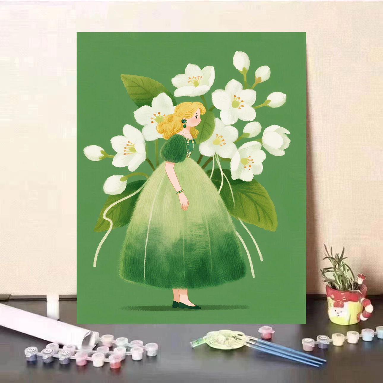 Florales DIY Ausmal-Set nach Zahlen Brehn