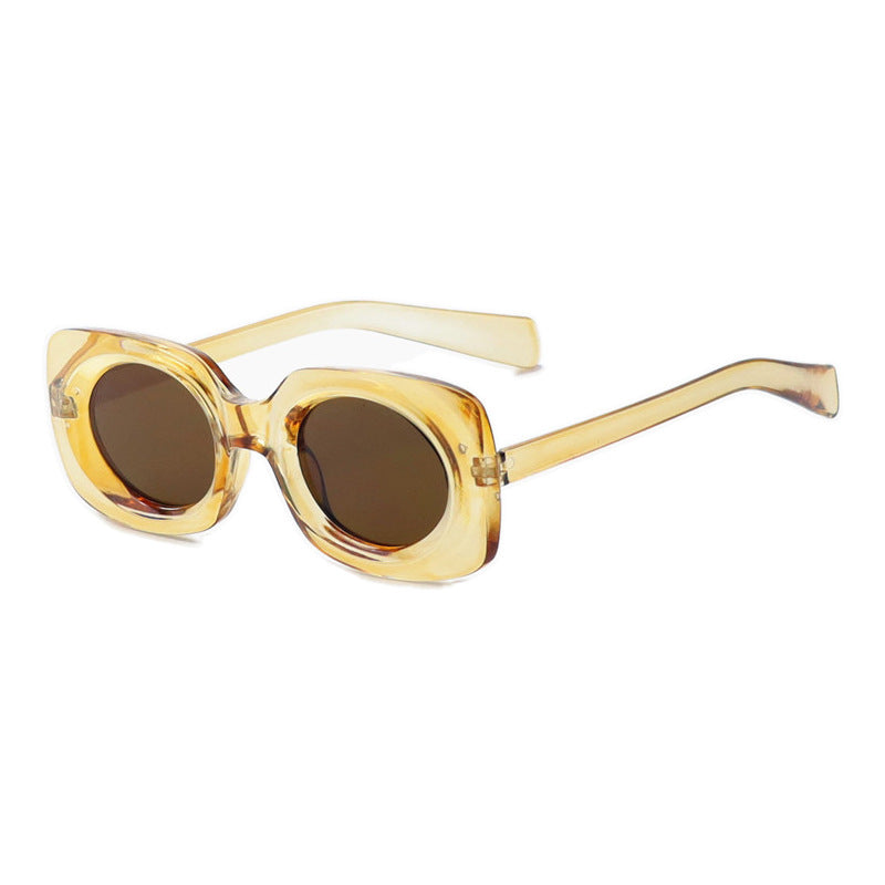 Zeitgenössische Matte Quadratische Sonnenbrille Brehn