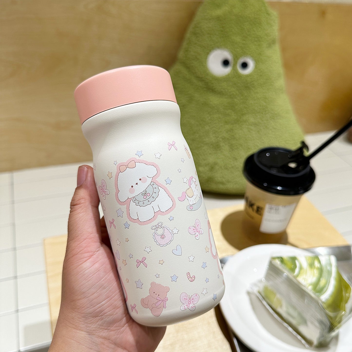 Damen Isolierte Trinkflasche mit süßem Tierdesign Brehn