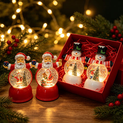 Lustige Weihnachtsmann Schneekugel Figur Brehn