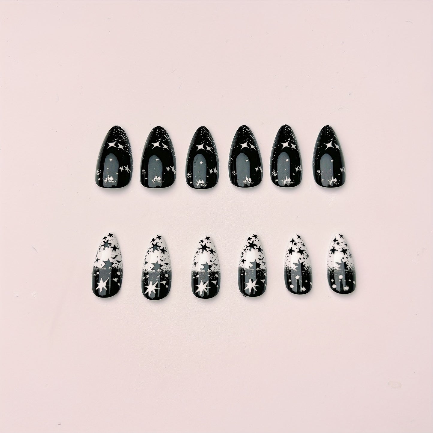Kunstnagelset mit Sternenmotiv Brehn