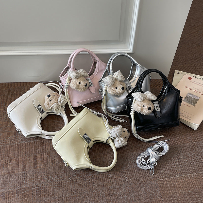 Niedlicher & Eigenwilliger Plüschbär Akzent Handtasche