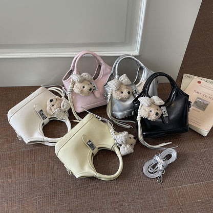 Niedlicher & Eigenwilliger Plüschbär Akzent Handtasche