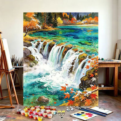 Wasserfall Landschaft Leinwanddruck Brehn