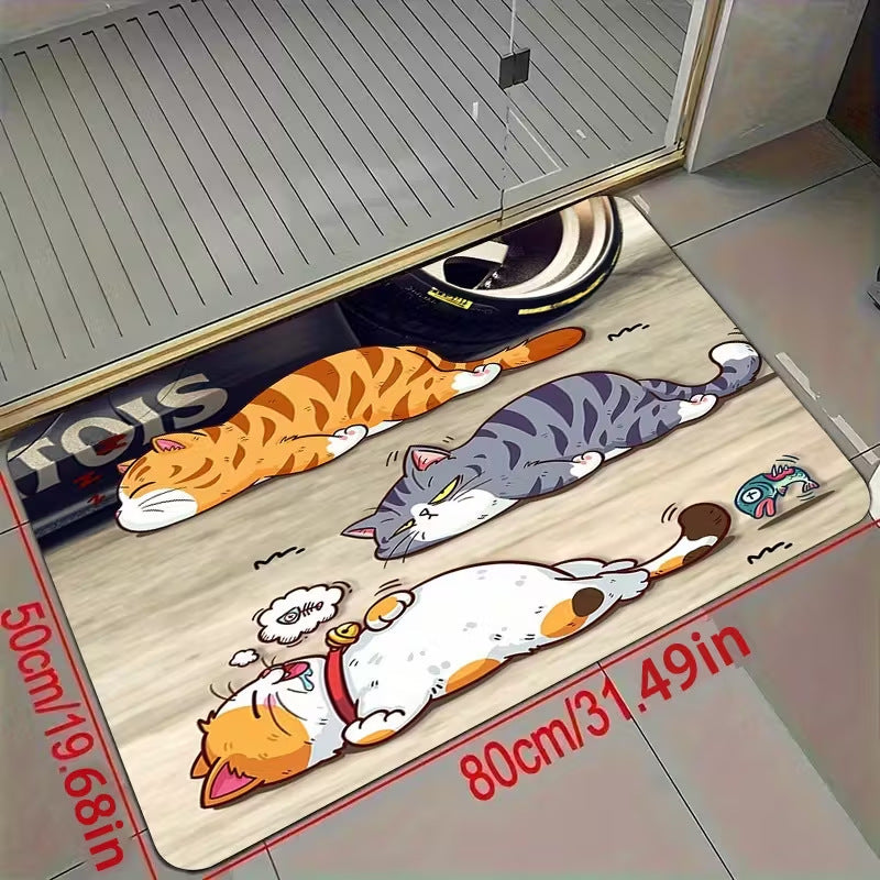 Niedliche Katzenthemen Fußmatte Brehn
