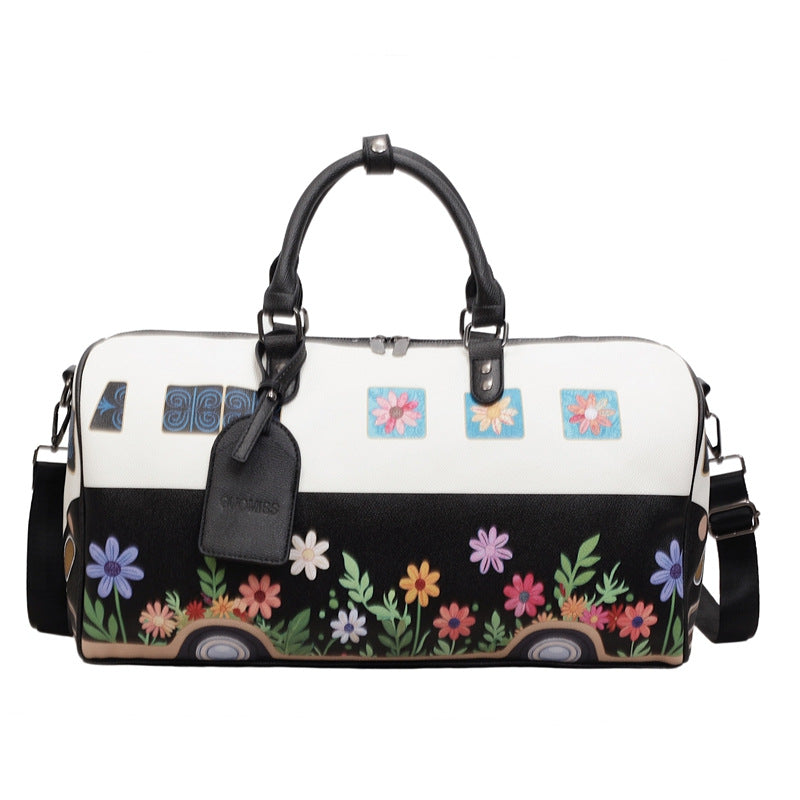 Künstlerische Blumenmuster Wochenendtasche