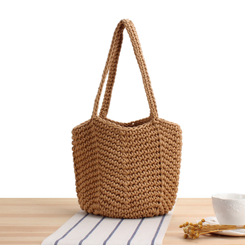 Handtasche Aus Handgefertigtem Makramee mit Strukturiertem Design Brehn