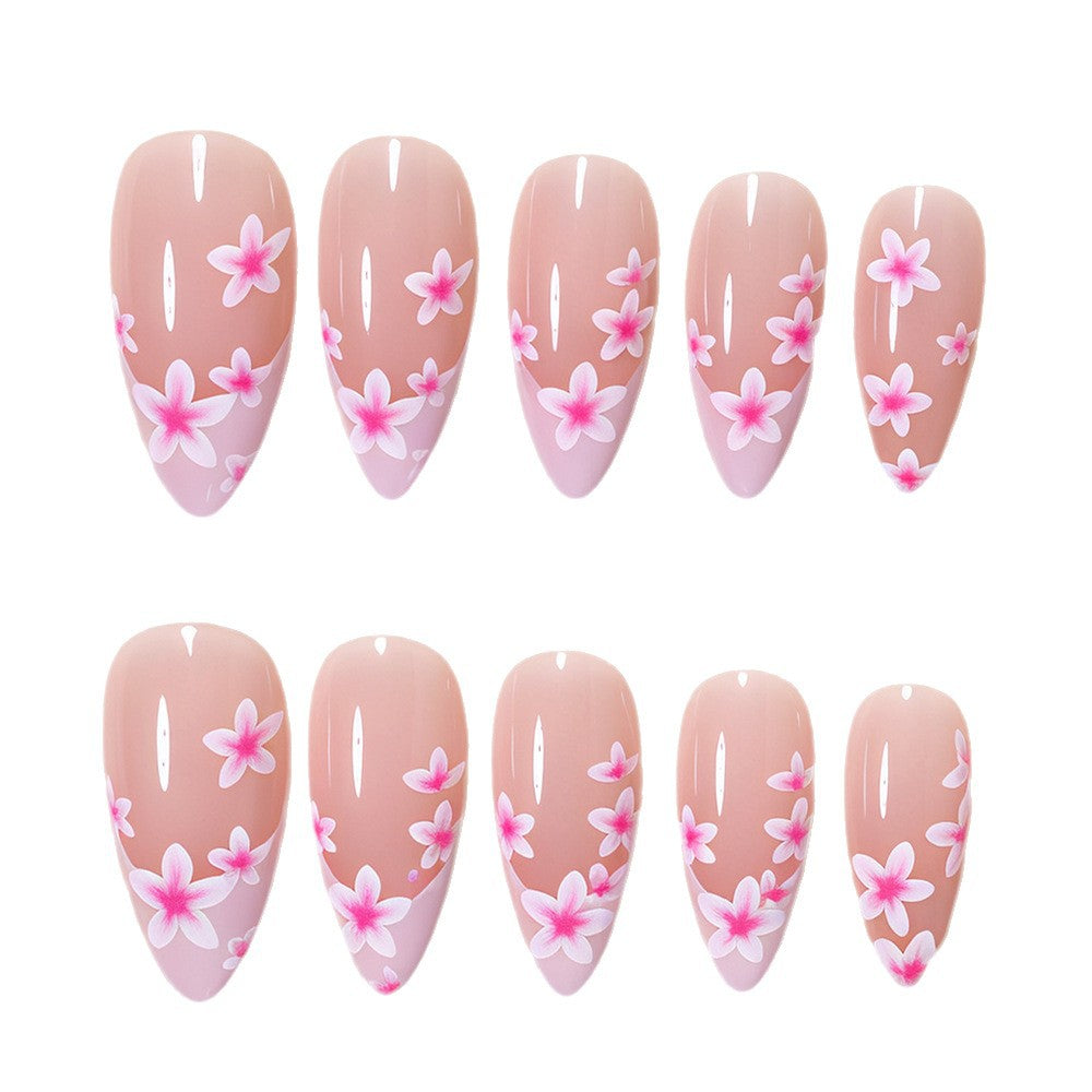 Floral Accent Stiletto Nagelkunst Set Brehn