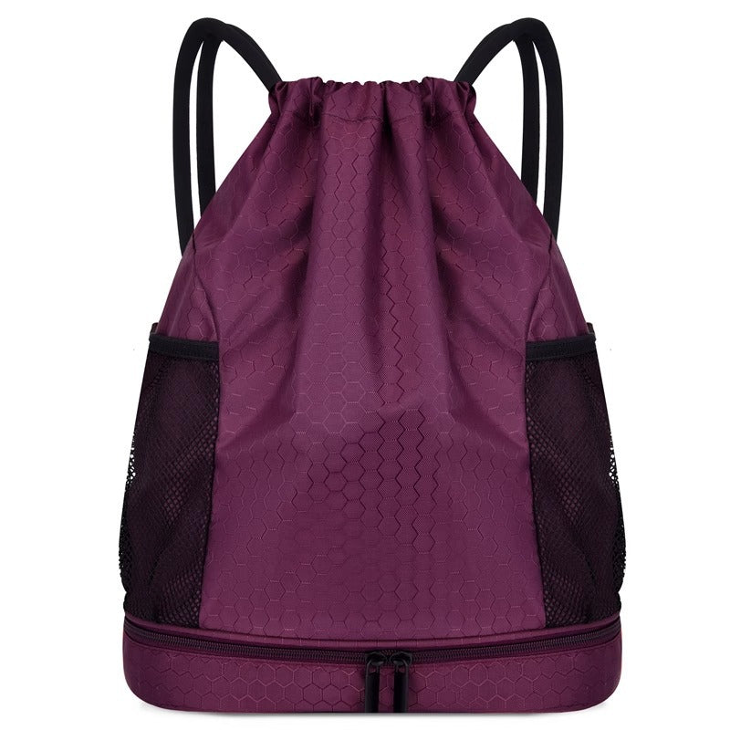 Leichter Hexagonmuster Kordelzug Rucksack Brehn