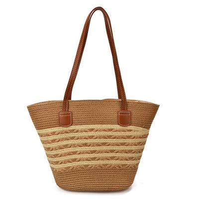 Gewebte Strohtasche Strandtasche