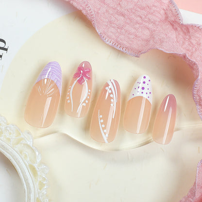 Blumen dekorative Press-On Nagel Set