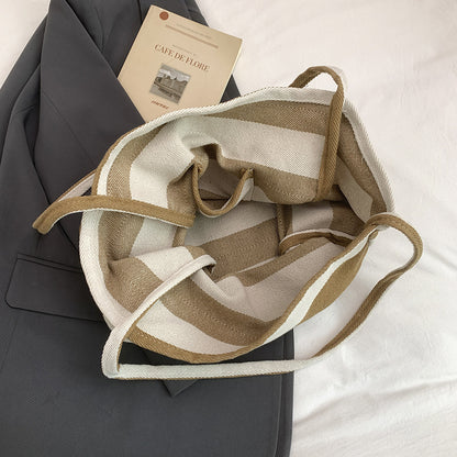 Stylische gestreifte Schulter Tote Bag