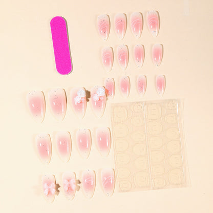 Elegante 3D Schleifenakzent Nagelkunstverlängerungen Brehn
