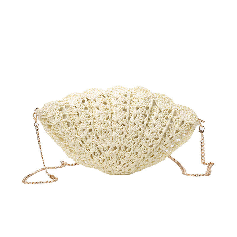 Elegante Häkel-Handtasche in Muschelform
