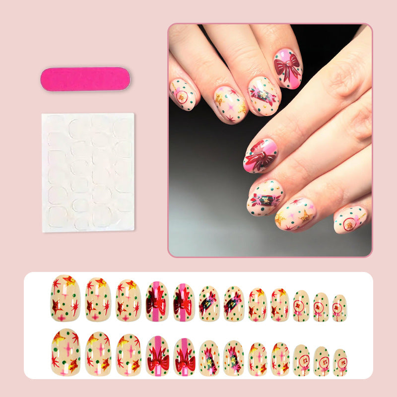 Kunstnagelset mit festlichen Schneemännern und Weihnachtsmotiven Brehn