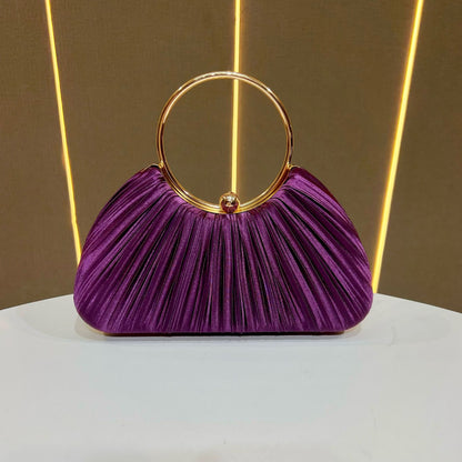 Faltbare Abendhandtasche mit Metallring