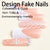 Kunstnagelset mit festlichen Designs Brehn