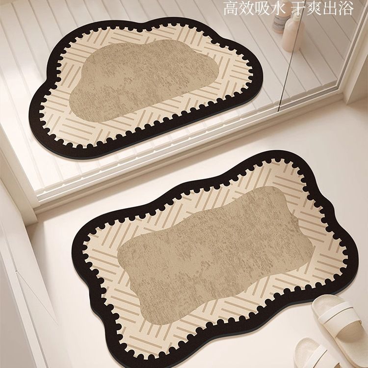 Vintage-inspirierte geometrische Badematte