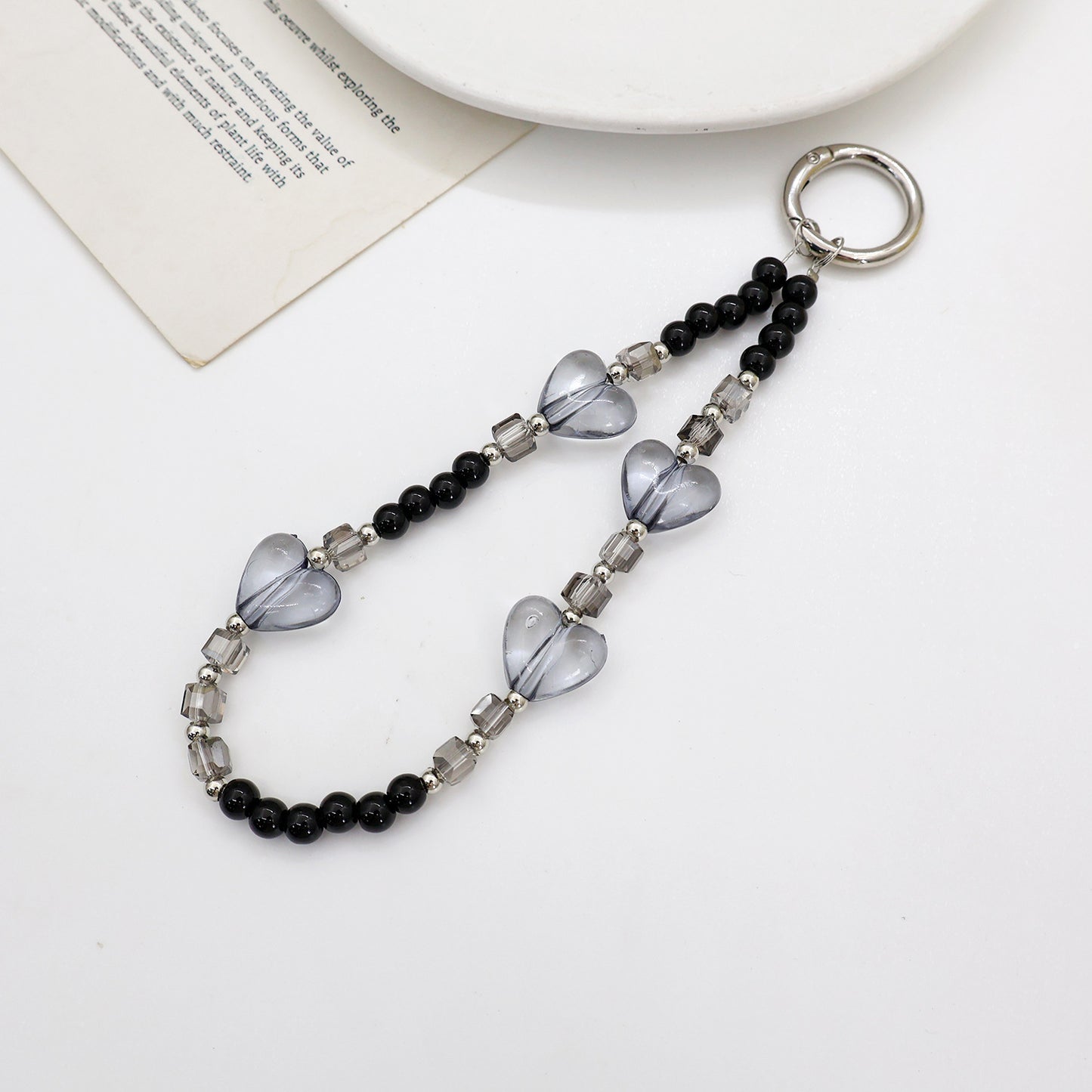 Perlen-Brillen-Kette mit stylischem Karomuster Brehn