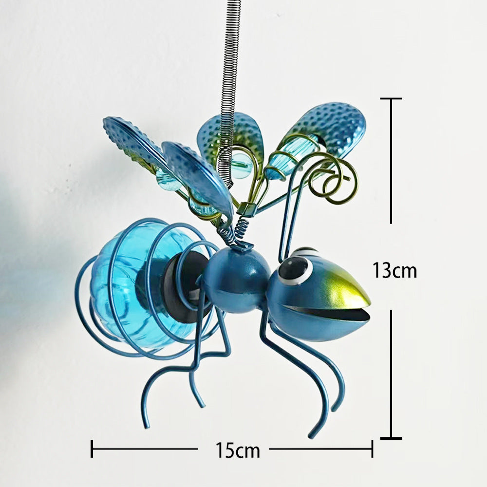 Verspielt hängendes Glas Bienen Solargartenlaterne Ornament Brehn