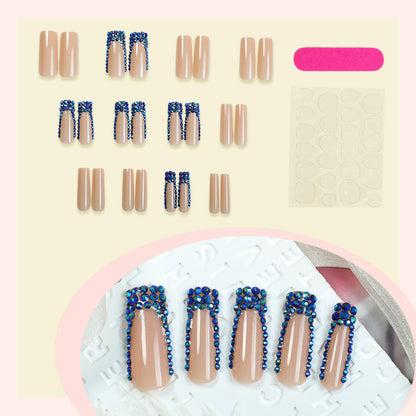 Designer Press-On Nagelset mit Strass-Akzenten Brehn