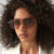 Damen modische Sonnenbrille im geometrischen Design Brehn