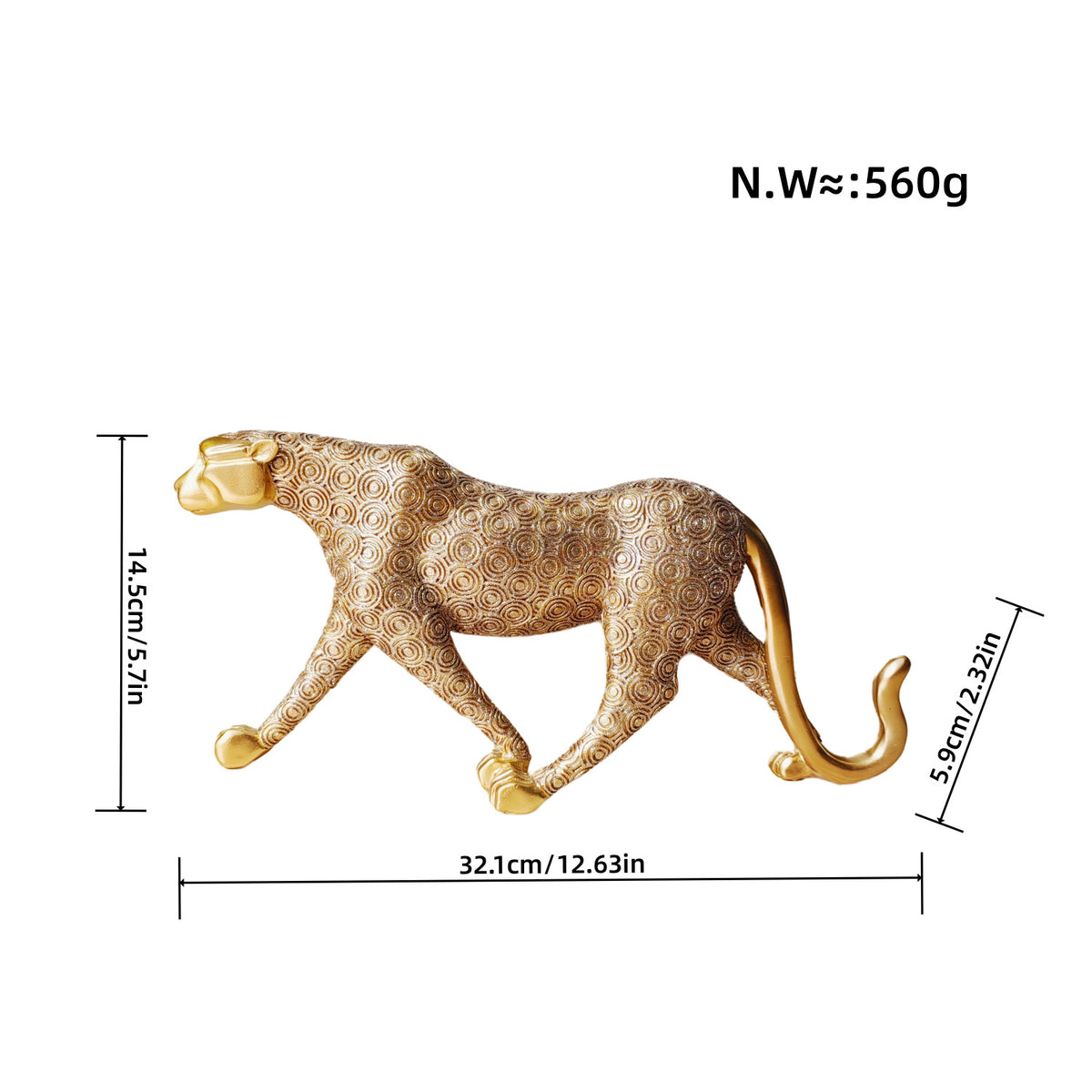 Künstlerische Dekorative Wildkatze Skulptur Brehn