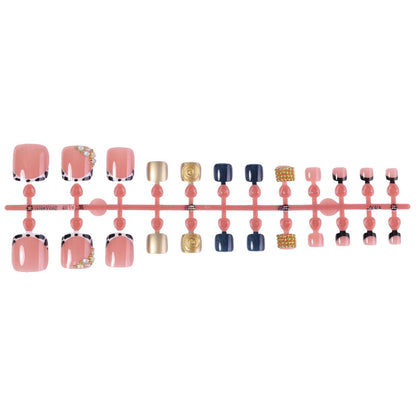 Elegantes Press-On-Nagelkunst-Set mit dekorativen Akzenten Brehn