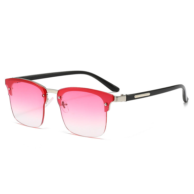 Damen elegante quadratische Sonnenbrille mit metallischen Akzenten Brehn