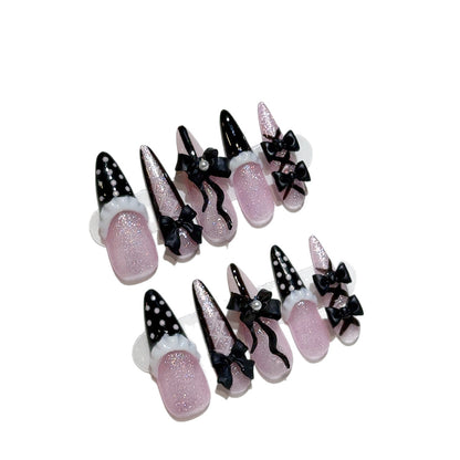 Dekorativer Künstlerischer Press-On Nagelset