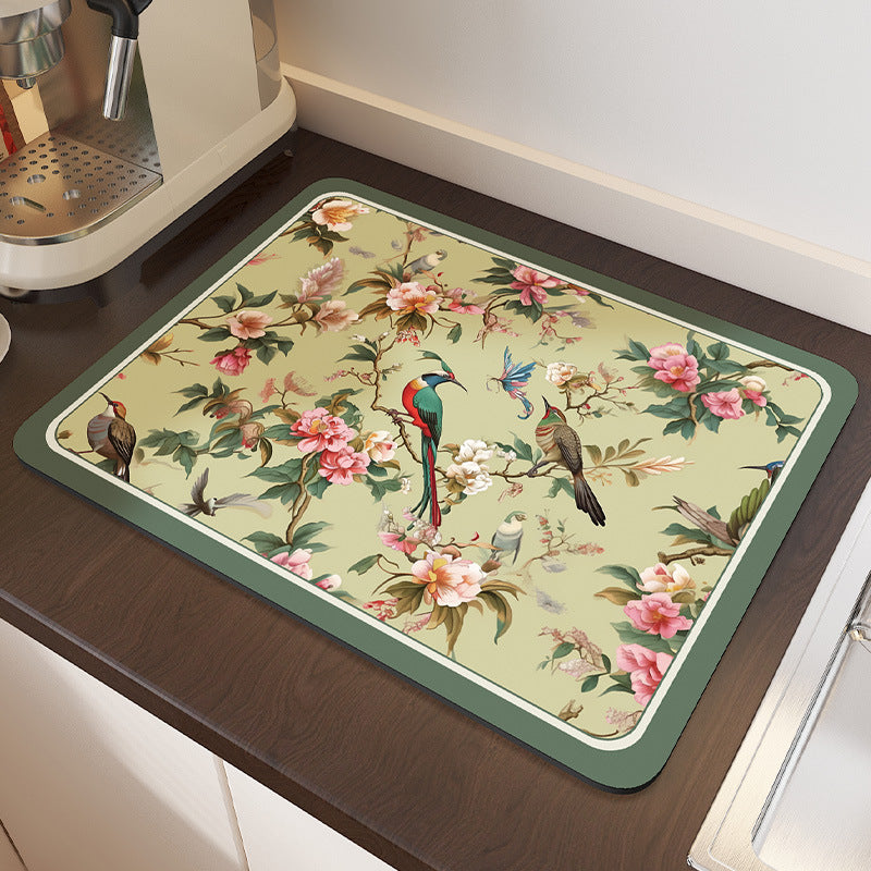 Florales Muster Küchenablaufmatte Brehn
